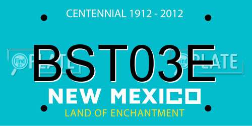 BST03E New Mexico License Plate