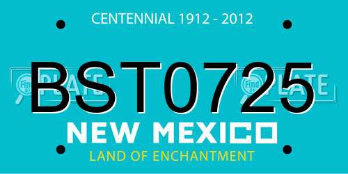 BST0725 New Mexico License Plate