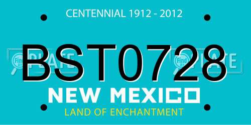 BST0728 New Mexico License Plate