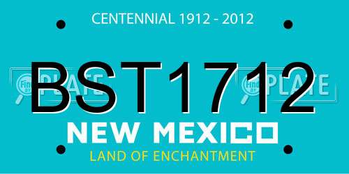 BST1712 New Mexico License Plate