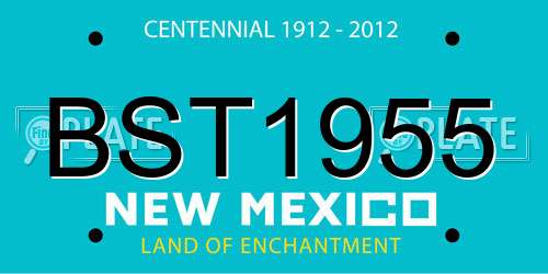 BST1955 New Mexico License Plate