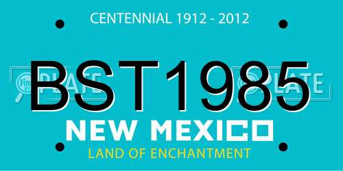 BST1985 New Mexico License Plate