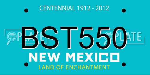 BST550 New Mexico License Plate
