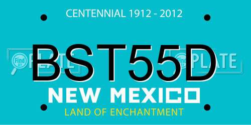 BST55D New Mexico License Plate