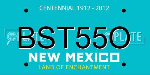 BST55O New Mexico License Plate