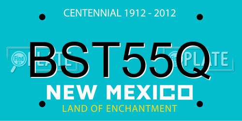 BST55Q New Mexico License Plate