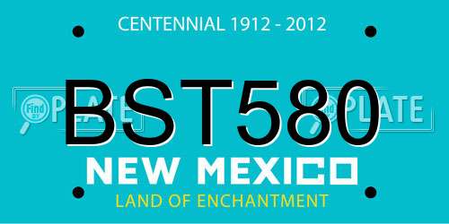 BST580 New Mexico License Plate