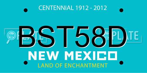 BST58D New Mexico License Plate