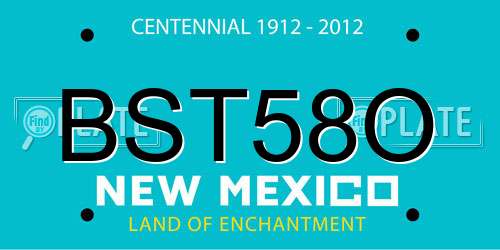 BST58O New Mexico License Plate