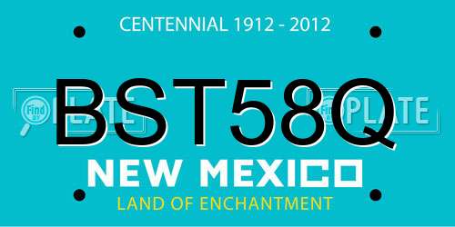BST58Q New Mexico License Plate