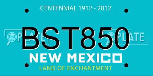 BST850 New Mexico License Plate