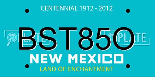BST85O New Mexico License Plate