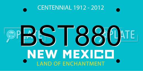 BST880 New Mexico License Plate