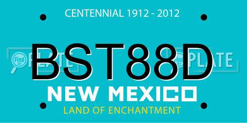 BST88D New Mexico License Plate