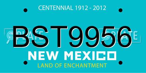 BST9956 New Mexico License Plate