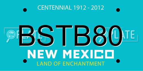 BSTB80 New Mexico License Plate