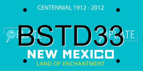 BSTD33 New Mexico License Plate