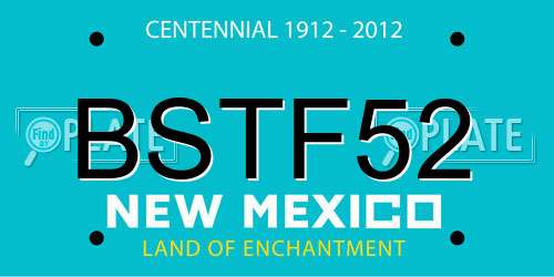 BSTF52 New Mexico License Plate