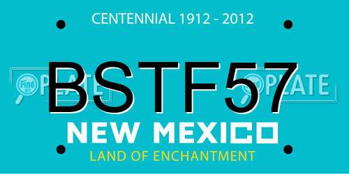 BSTF57 New Mexico License Plate
