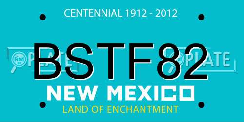 BSTF82 New Mexico License Plate