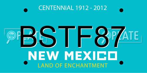 BSTF87 New Mexico License Plate