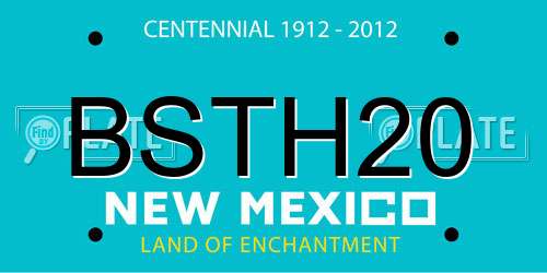 BSTH20 New Mexico License Plate