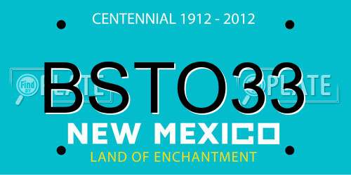 BSTO33 New Mexico License Plate