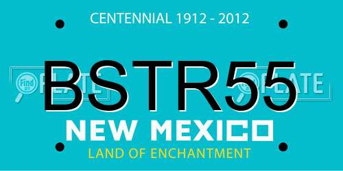 BSTR55 New Mexico License Plate