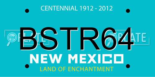 BSTR64 New Mexico License Plate