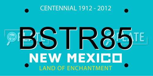 BSTR85 New Mexico License Plate
