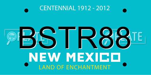 BSTR88 New Mexico License Plate