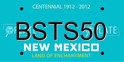 BSTS50 New Mexico License Plate
