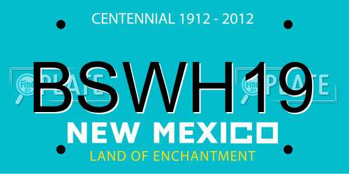 BSWH19 New Mexico License Plate