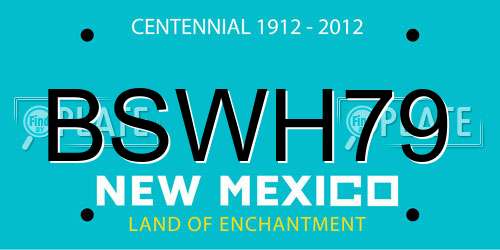 BSWH79 New Mexico License Plate