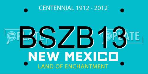 BSZB13 New Mexico License Plate