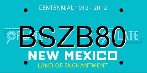 BSZB80 New Mexico License Plate