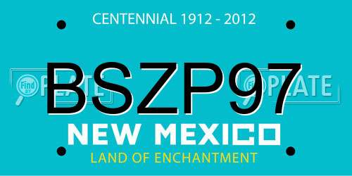 BSZP97 New Mexico License Plate
