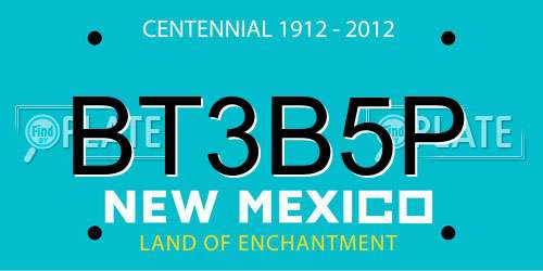 BT3B5P New Mexico License Plate