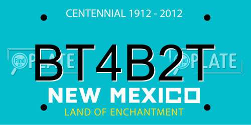 BT4B2T New Mexico License Plate