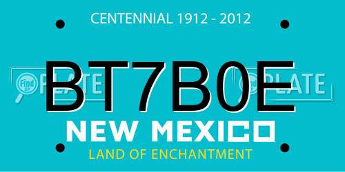 BT7B0E New Mexico License Plate