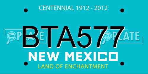 BTA577 New Mexico License Plate
