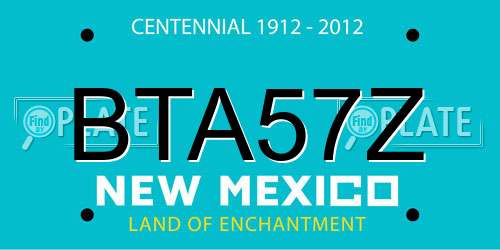 BTA57Z New Mexico License Plate