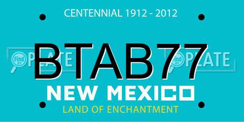 BTAB77 New Mexico License Plate