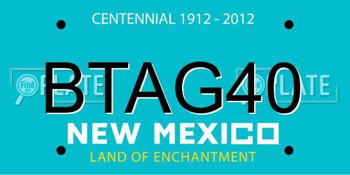 BTAG40 New Mexico License Plate