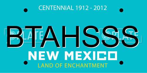 BTAHSSS New Mexico License Plate