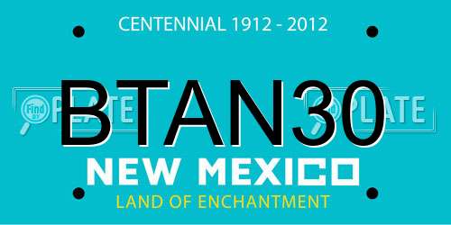 BTAN30 New Mexico License Plate
