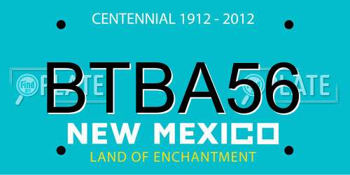 BTBA56 New Mexico License Plate