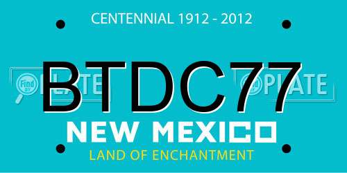 BTDC77 New Mexico License Plate