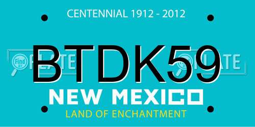 BTDK59 New Mexico License Plate