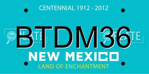 BTDM36 New Mexico License Plate